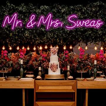 ZLOOREE Custom LED Neon Sign Personalized Neon Light for Wedding Birthday Party Home Bedroom Living/...