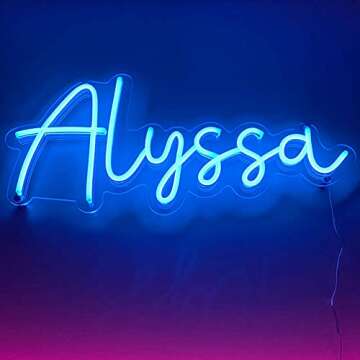 ZLOOREE Custom LED Neon Sign Personalized Neon Light for Wedding Birthday Party Home Bedroom Living/Game Room Decor Shop Bar Logo Name Light Sign Neon Signs for Wall Decor Mothers Day Gifts