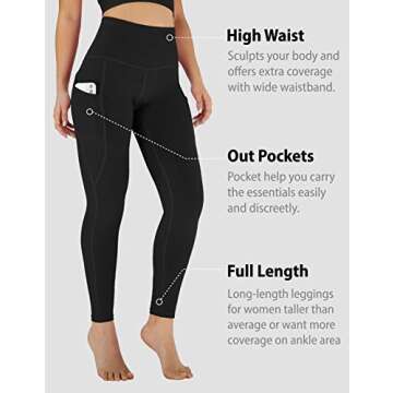 High Waisted Yoga Leggings with Pockets for Women