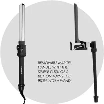 Sam Villa 2-in-1 Professional Curling Iron with Wand
