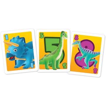 Outset Media Dinosaur War Card Game - The Classic Card Game War Now in Jurassic Splendor for 2 Playe...