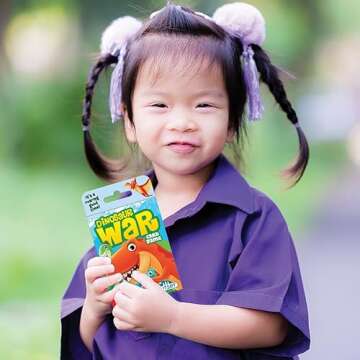 Outset Media Dinosaur War Card Game for 2 Players Ages 4+