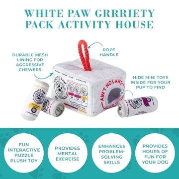Haute Diggity Dog White Paw Grrriety Pack Plush Dog Toy