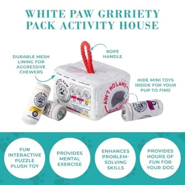 Haute Diggity Dog White Paw Grrriety Pack Plush Dog Toy