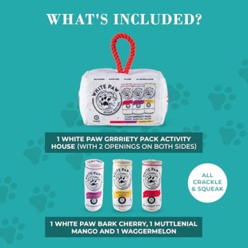 Haute Diggity Dog White Paw Grrriety Pack Plush Dog Toy