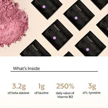 Promix Pre-Workout Powder, Cherry Lime - Maximize Focus & Performance - Helps Muscle Gain, Endurance & Enhanced Energy - Vitamin B12, Caffeine, Beta-Alanine & L-Tyrsosine - Gluten & Dairy-Free