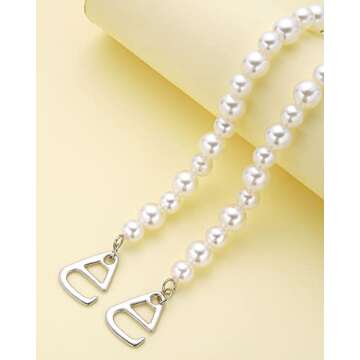 2 Pcs Shoe Charms Shoe Accessories, 2 Pcs Shoe Chains Pearl Shoe Decoration Charms for Girls Women - Style 1