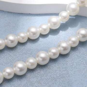 2 Pcs Shoe Charms Shoe Accessories, 2 Pcs Shoe Chains Pearl Shoe Decoration Charms for Girls Women - Style 1