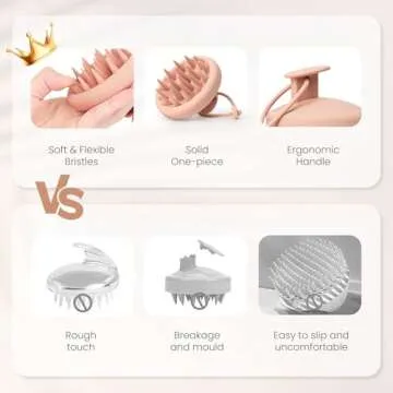 AIMIKE Scalp Massager Brush: Silicone Shampoo Exfoliator
