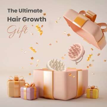 AIMIKE Scalp Massager Brush: Silicone Shampoo Exfoliator