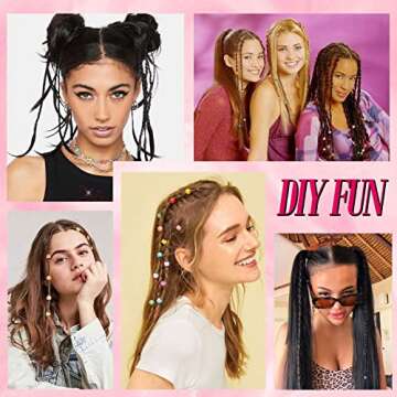 REECHO 18" Baby Braids Clip in Extensions for Women