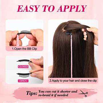 REECHO 18" Baby Braids Clip in Extensions for Women