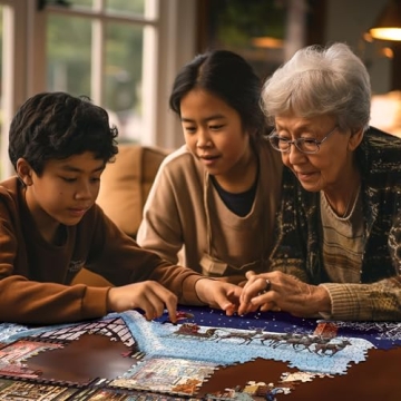 White Mountain Christmas House 1000 Piece Puzzle