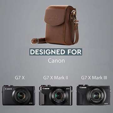 MegaGear Leather Camera Case for Canon PowerShot G7 X