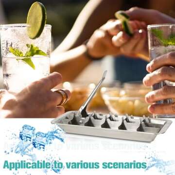 Vintage-Style Stainless Steel Ice Cube Tray with Lever, Easy-release 18-Slot Ice Cube Maker, Food-Grade Metal Freezer Mold for Baby Food, Juice, Veggies