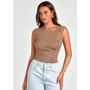 PRETTYGARDEN Women's Stylish 2 Pack Summer T Shirts