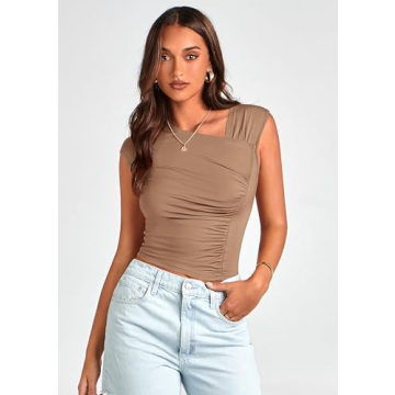 PRETTYGARDEN Women's Stylish 2 Pack Summer T Shirts