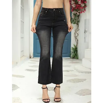 CXXQ High Waisted Ripped Flare Jeans for Women