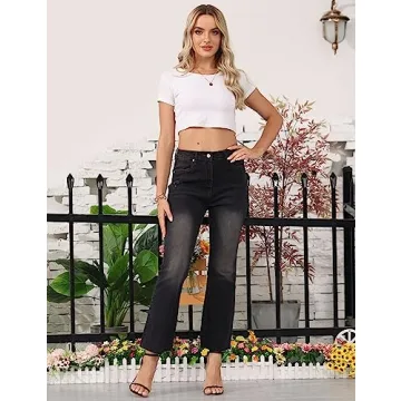 CXXQ High Waisted Ripped Flare Jeans for Women