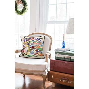 Catstudio Dallas Embroidered Decorative Throw Pillow