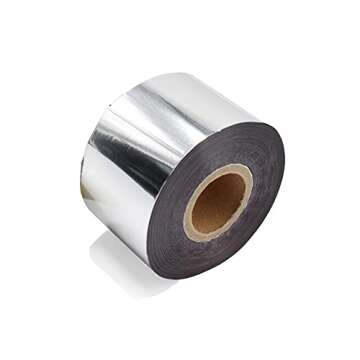 Hot Foil Stamping Paper 1.5" x 400ft for Leather Bronzing Machine PU Heat Transfer Anodized Gilded Paper (1.5 inch Width, Silver)