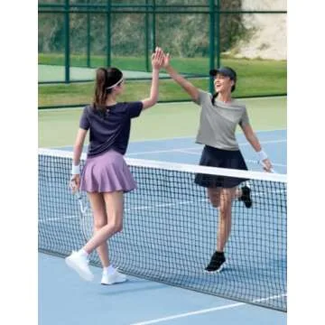 BALEAF Skorts Skirts for Women Tummy Control High Waisted Tennis Skirts Flowy Skater Golf Cute with Shorts 2 Inner Pockets Pink S