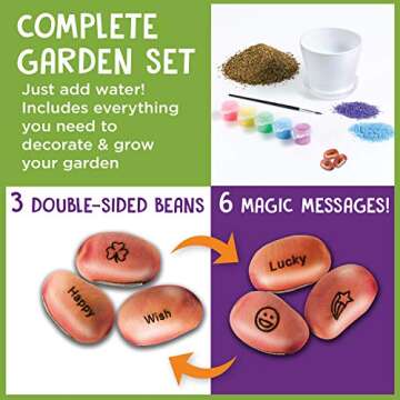 Magic Bean Garden Kit for Kids - Grow Messages and Craft
