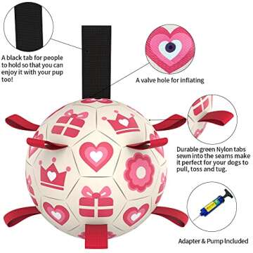 QDAN Pink Dog Soccer Ball for Interactive Fun and Play