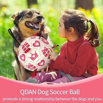 QDAN Pink Dog Soccer Ball for Interactive Fun and Play