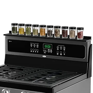 ZGO Oven Shelf for Kitchen Stove - 30" Bamboo Spice Rack Organizer