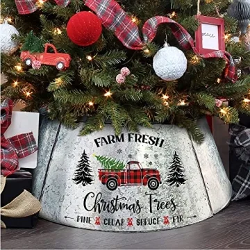cocomong 29 Inch Metal Christmas Tree Collar for Unique Decor
