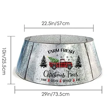 cocomong 29 Inch Metal Christmas Tree Collar for Unique Decor