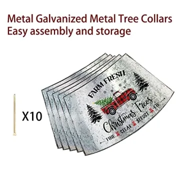 cocomong 29 Inch Metal Christmas Tree Collar for Unique Decor
