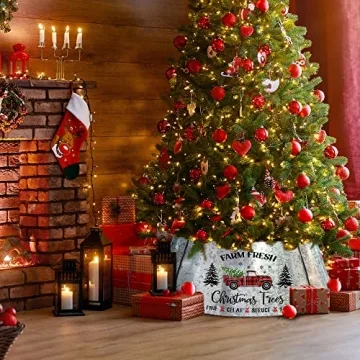 cocomong 29 Inch Metal Christmas Tree Collar for Unique Decor
