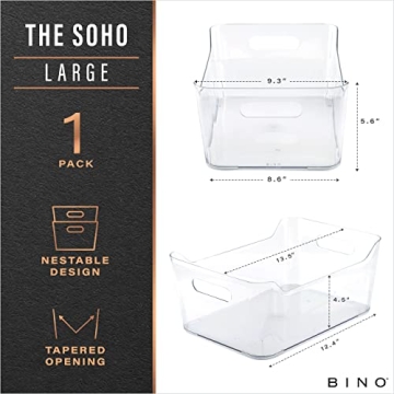 BINO Plastic Storage Basket - Versatile Organizer for Home & Office