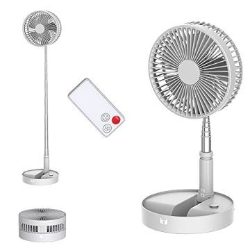 UN UNITEDTIME Portable Foldable Desk Fan with Remote Control