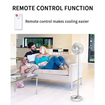 UN UNITEDTIME Portable Foldable Desk Fan with Remote Control