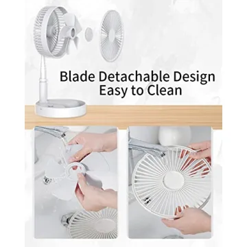 UN UNITEDTIME Portable Foldable Desk Fan with Remote Control