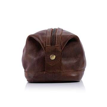 KomalC Premium Vintage Dopp Kit - Stylish Toiletry Bag