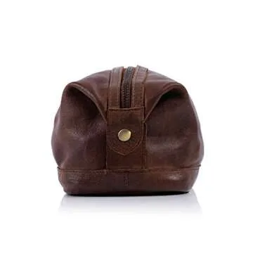 KomalC Premium Vintage Dopp Kit - Stylish Toiletry Bag