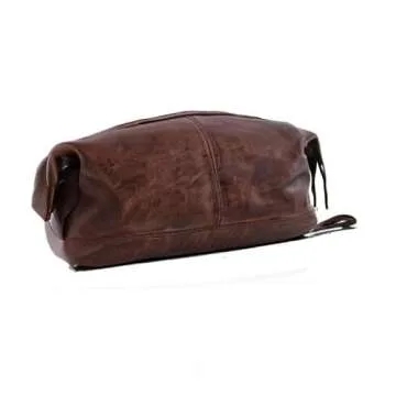 KomalC Premium Vintage Dopp Kit - Stylish Toiletry Bag