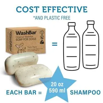 The Natural Dog Shampoo Bar Soap for Itchy Skin Relief - Twin Pack - Dog Soap for Sensitive Skin with Manuka and Neem Oil to Ease Allergies and Itching