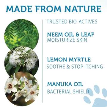 The Natural Dog Shampoo Bar Soap for Itchy Skin Relief - Twin Pack - Dog Soap for Sensitive Skin with Manuka and Neem Oil to Ease Allergies and Itching