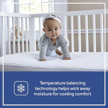 Sealy Baby Waterproof Cooling Crib Mattress Protector