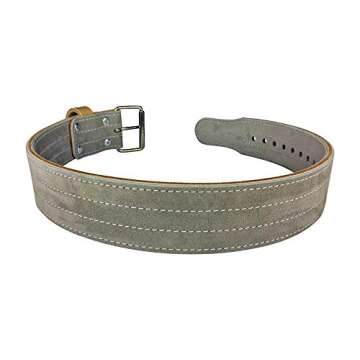 Leather Weight Lifting Belt 3 Inch 10 mm for Powerlifting, Weightlifting, Heavy Gym Training Workouts, for Men and Women - Single Prong Seamless Roller- Made in The USA