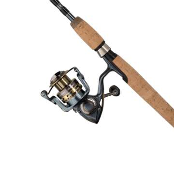 Pflueger PRESSP President Spinning Combo fishing Reel Rod,Brown/Black,25 - 6'6" - Light - 2pc