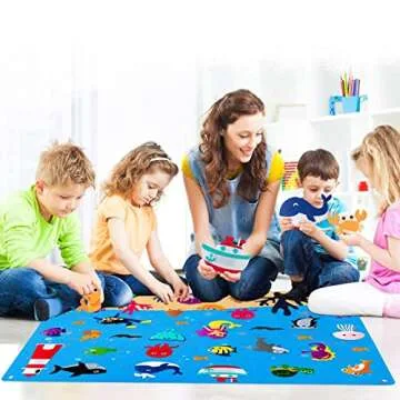 WATINC 45Pcs Ocean Felt Board Play Kit for Kids