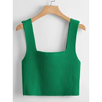 Stylish Verdusa Women's Ribbed Crop Top Sleeveless Tank