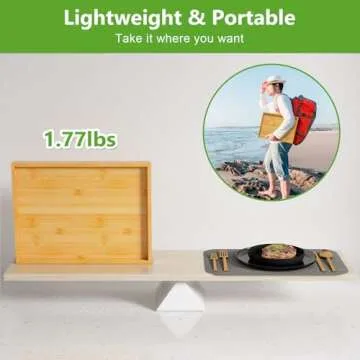 Youpehom Bamboo Bed Tray Table - Versatile & Stylish