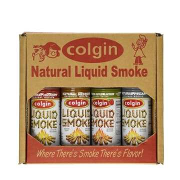 Colgin Liquid Smoke Bundle – Hickory, Mesquite, Apple, & Pecan Flavors for Enriching Meals at Home